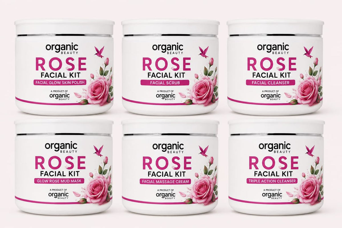 🌹 Organic Beauty Rose Facial Kit – Complete Facial Care Collection.300 Ml