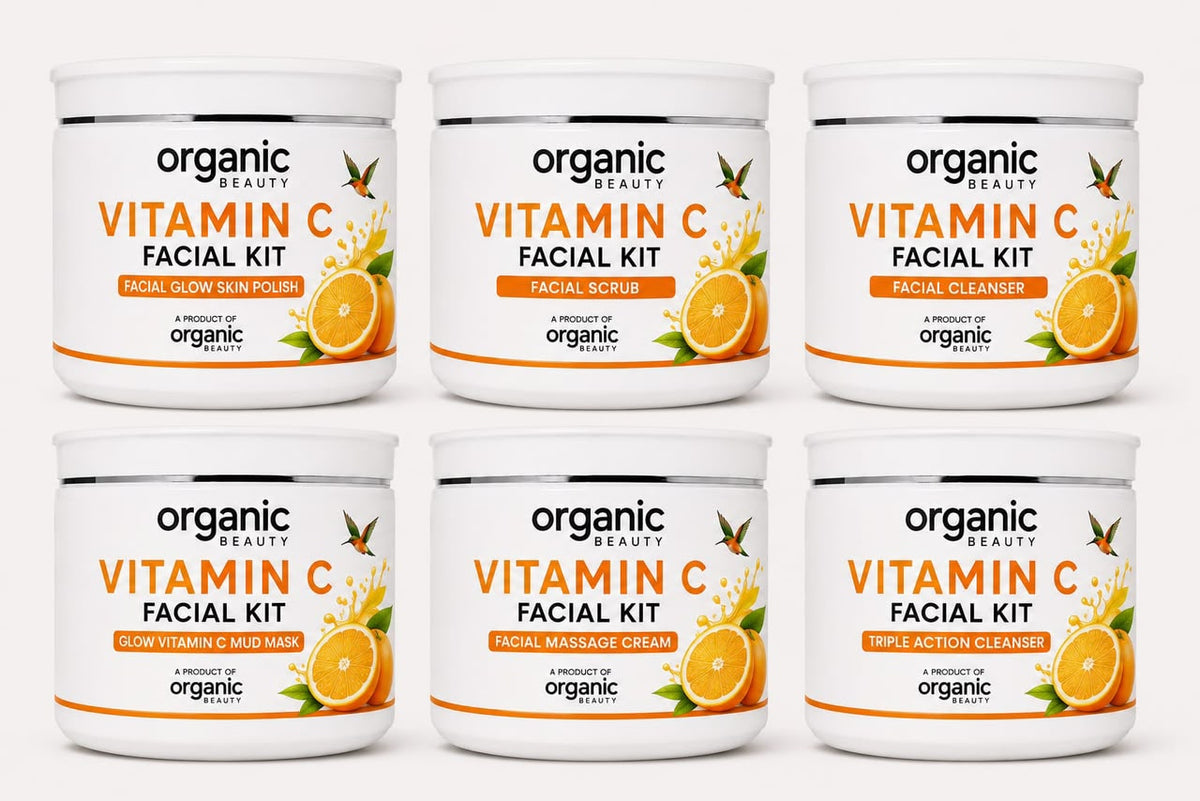 🍊 Organic Beauty Vitamin C Facial Kit – Brightening & Glowing Skin.300 Ml